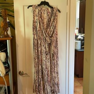 Animal print T Tahiti capri jumpsuit, size large